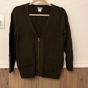 COPY - J. Crew 100% Italian cashmere zipped up cardigan M